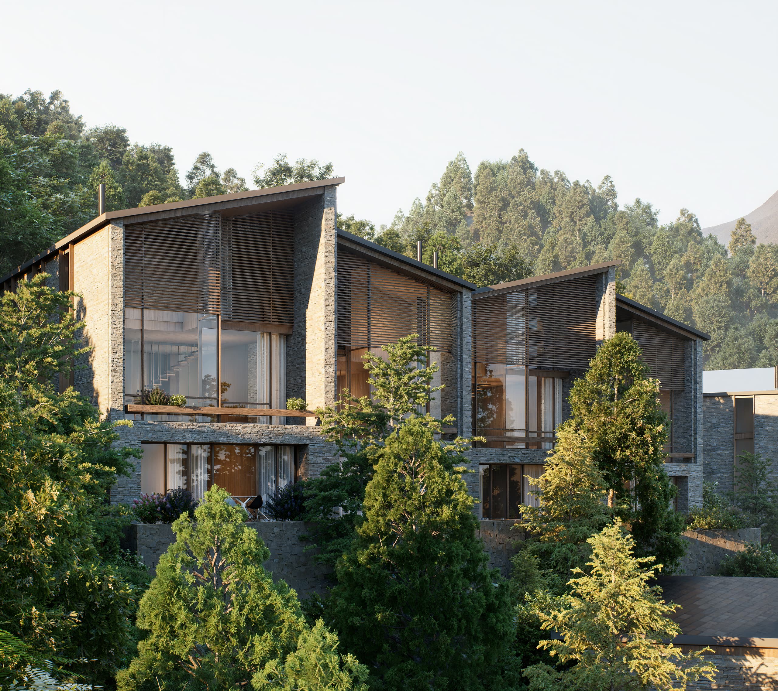 Exterior view of Nanta Alta luxury villas in Encamp